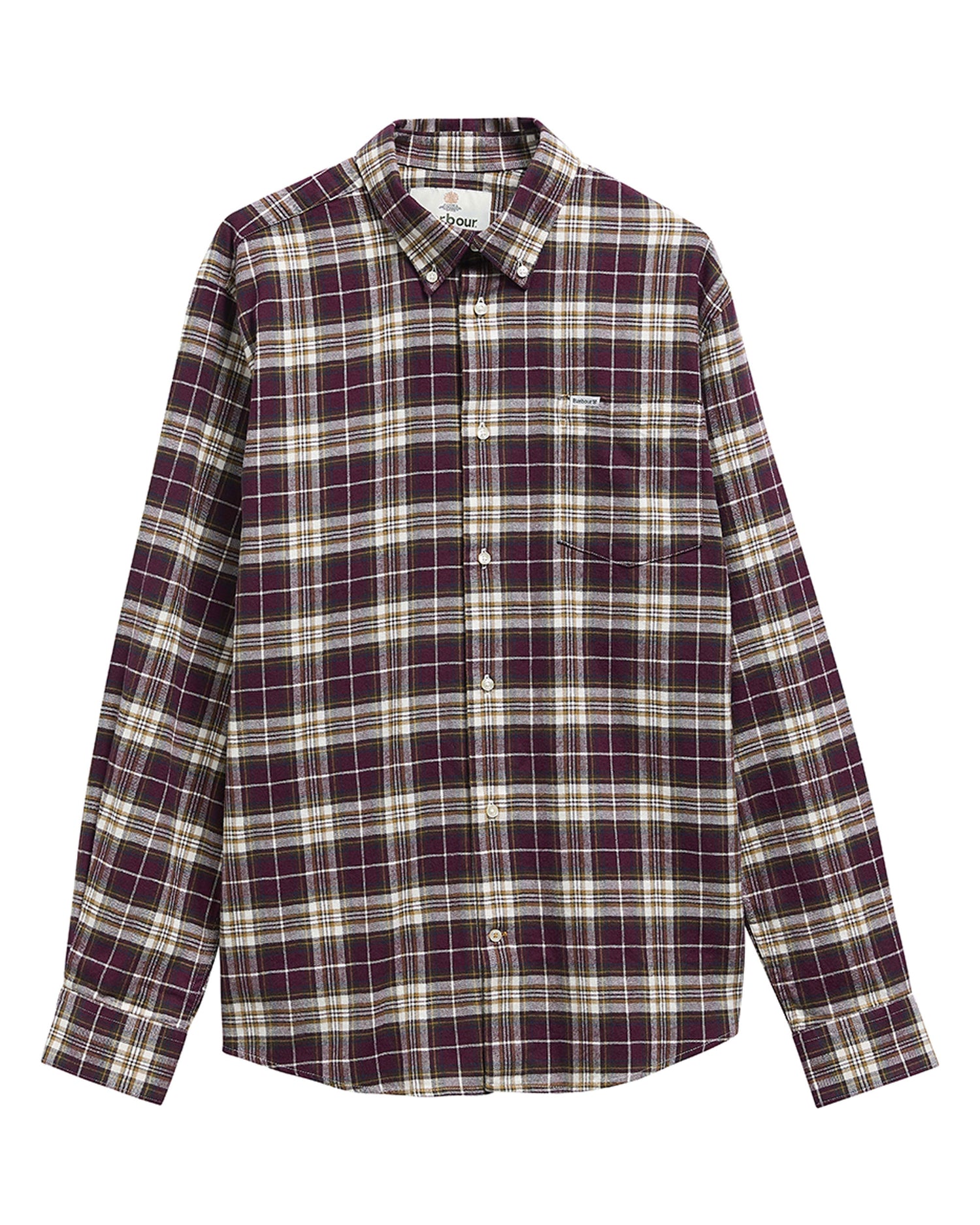 Telfield Regular Fit Checked Shirt - Dark Bordeaux