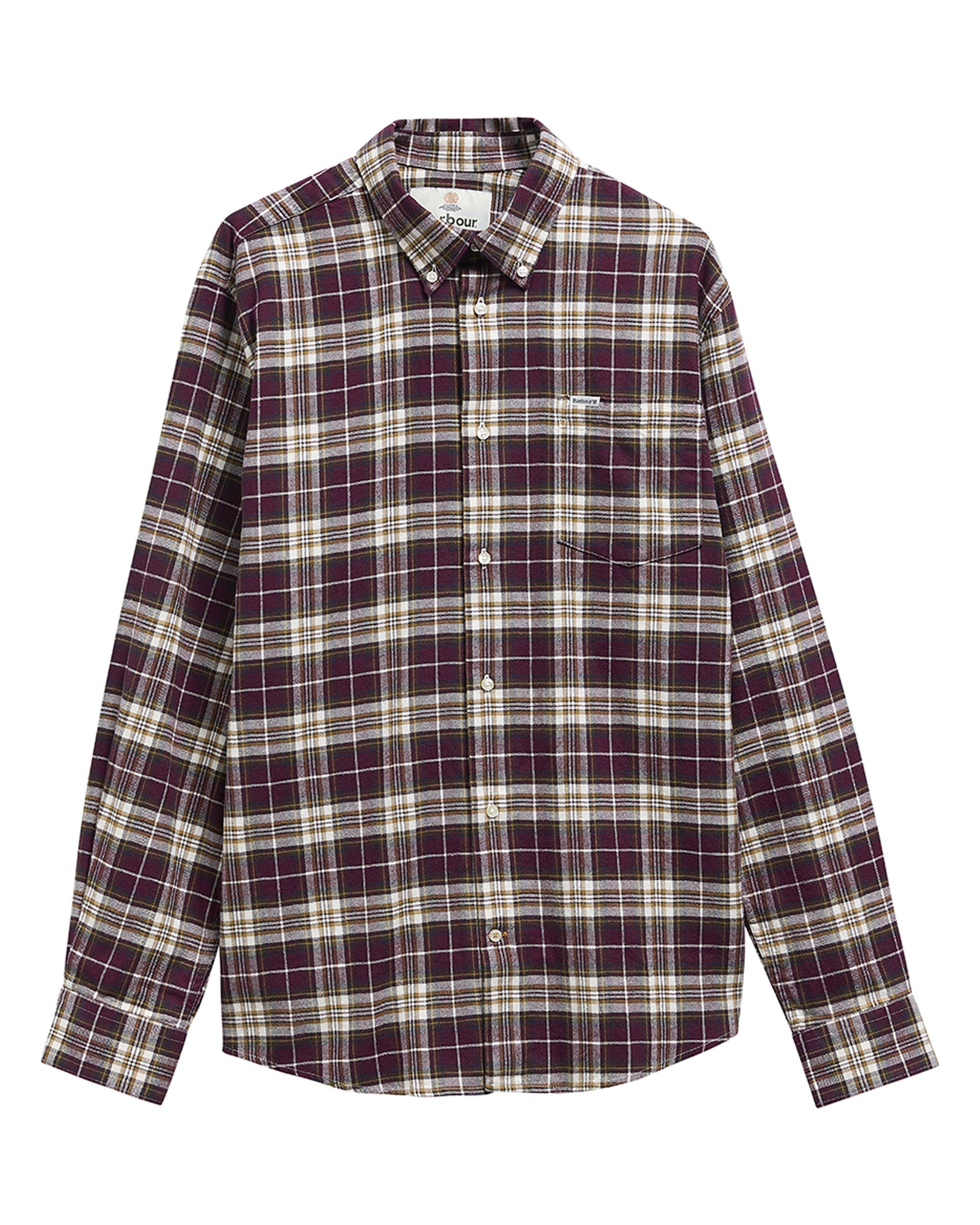Telfield Regular Fit Checked Shirt - Dark Bordeaux
