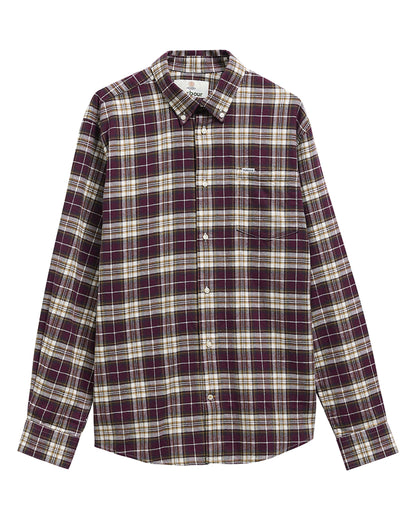 Telfield Regular Fit Checked Shirt - Dark Bordeaux