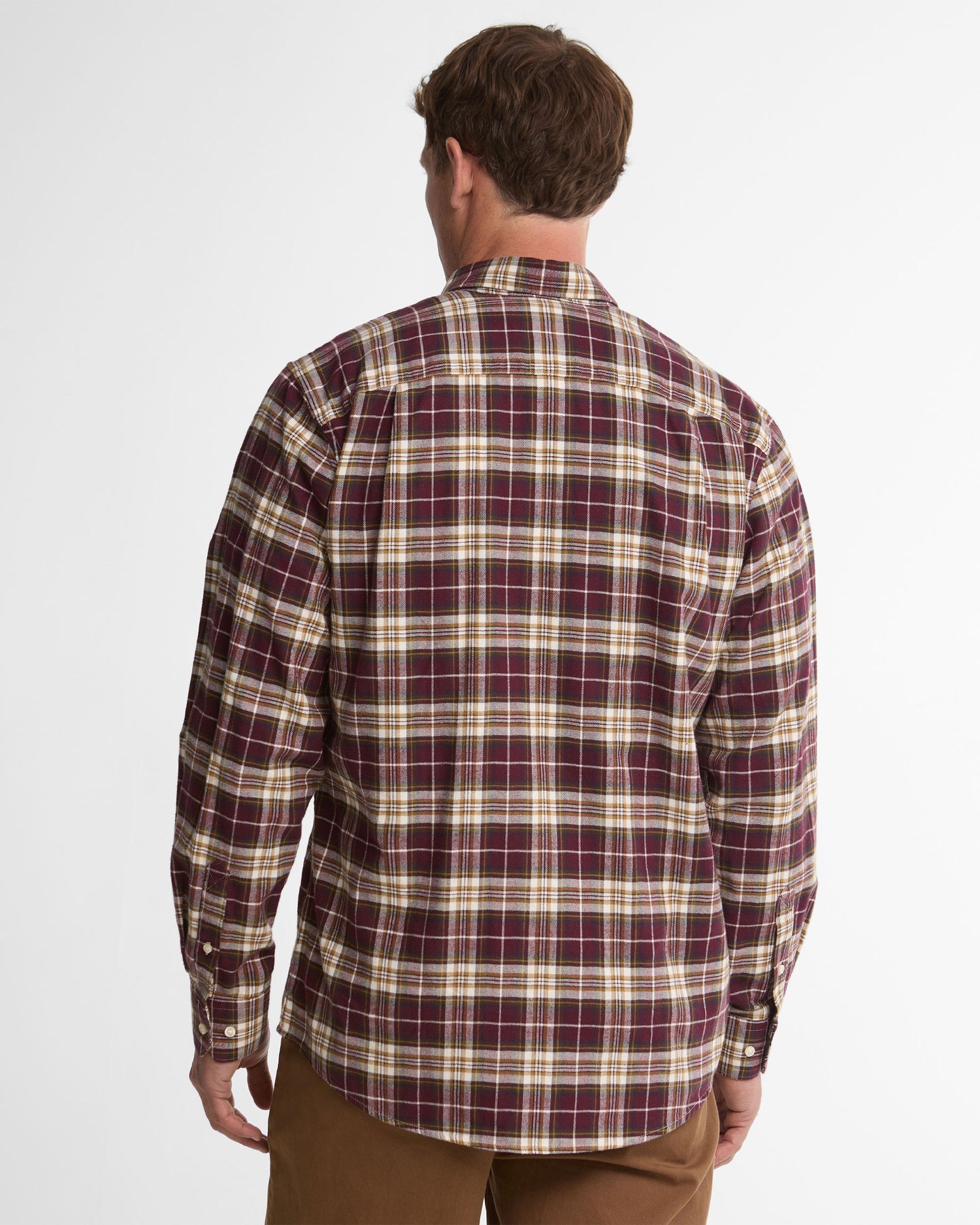 Telfield Regular Fit Checked Shirt - Dark Bordeaux