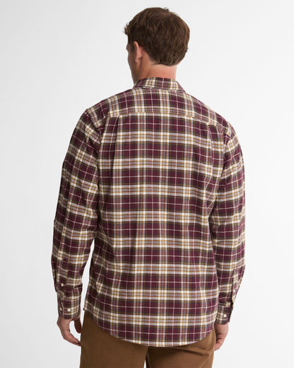 Telfield Regular Fit Checked Shirt - Dark Bordeaux
