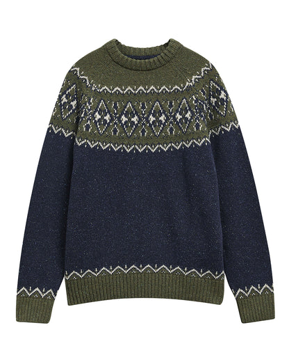 Tisbury Fairisle Crew Neck - Olive