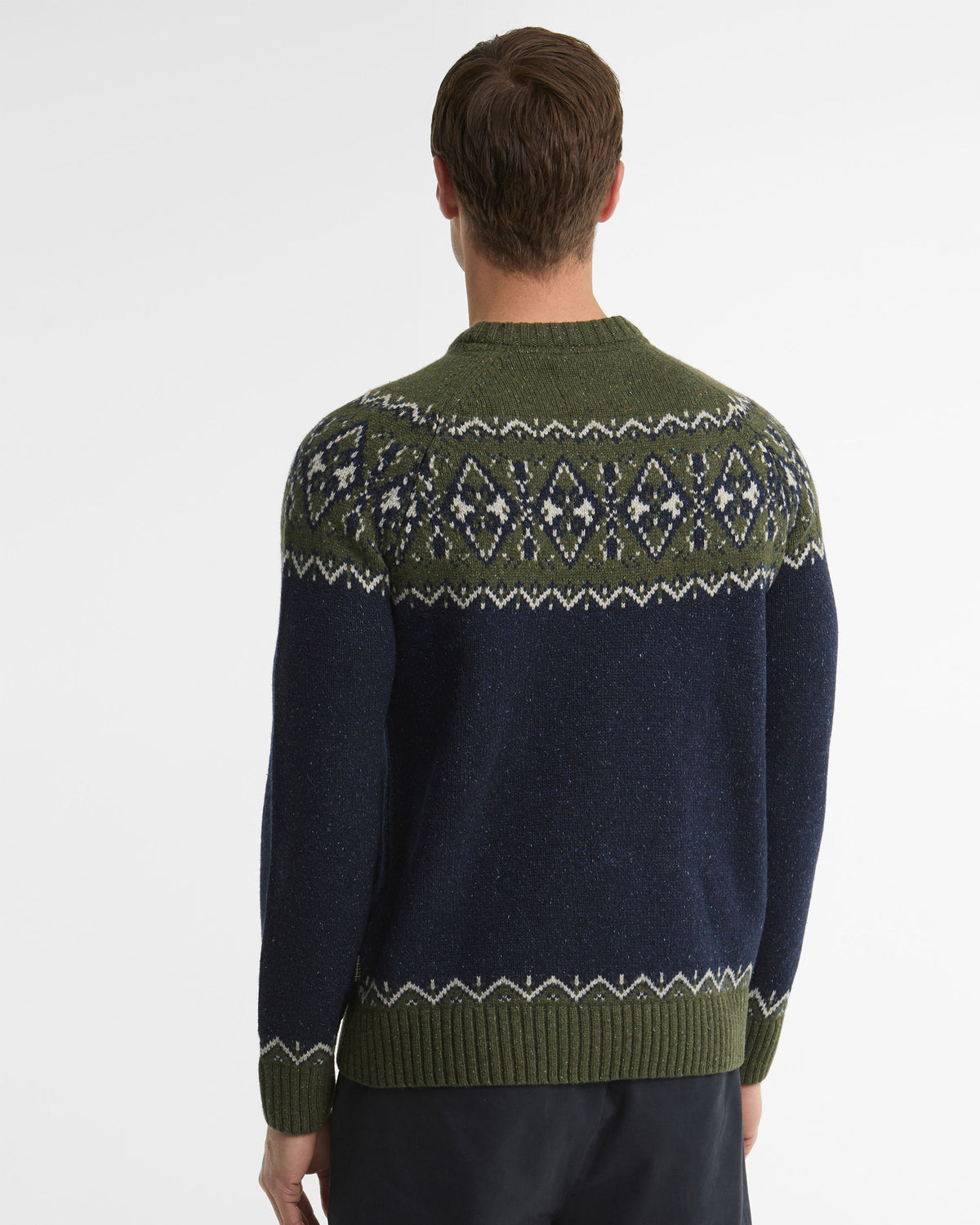 Tisbury Fairisle Crew Neck - Olive