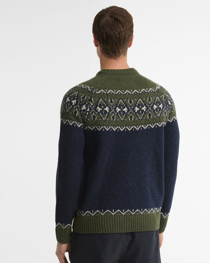 Tisbury Fairisle Crew Neck - Olive