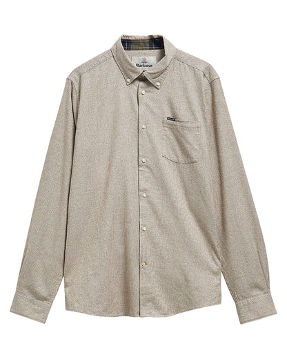 Turner Tailored Houndstooth Shirt - Stone