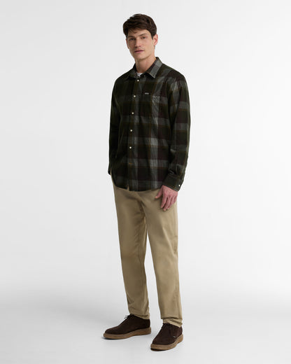 Winston Regular Fit Checked Shirt - Olive