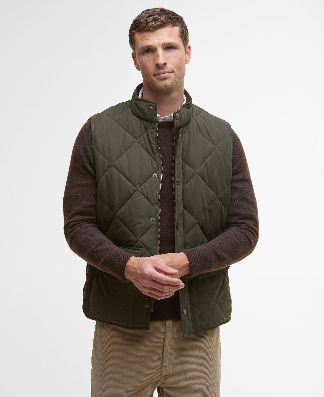Winter Lowerdale Quilted Gilet - Dark Olive
