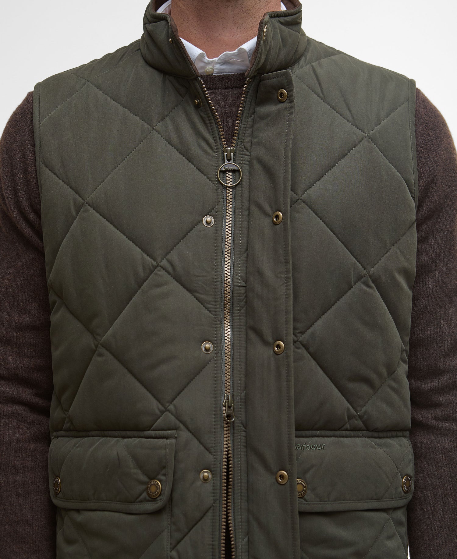 Winter Lowerdale Quilted Gilet - Dark Olive