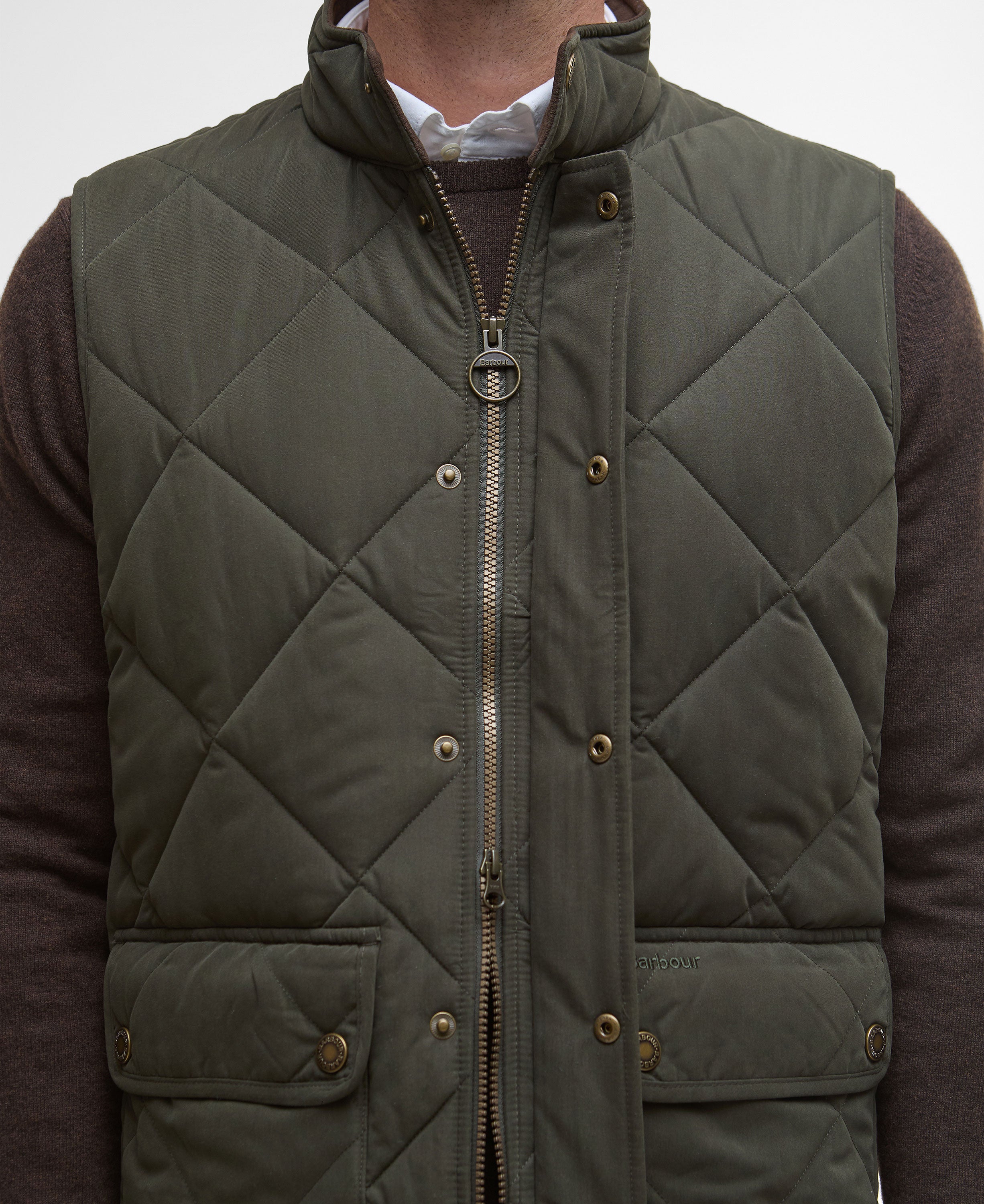 Winter Lowerdale Quilted Gilet - Dark Olive