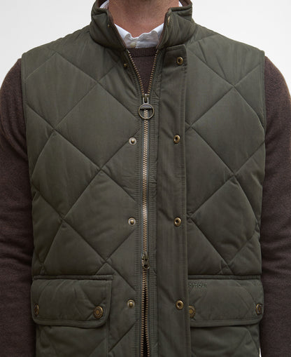 Winter Lowerdale Quilted Gilet - Dark Olive