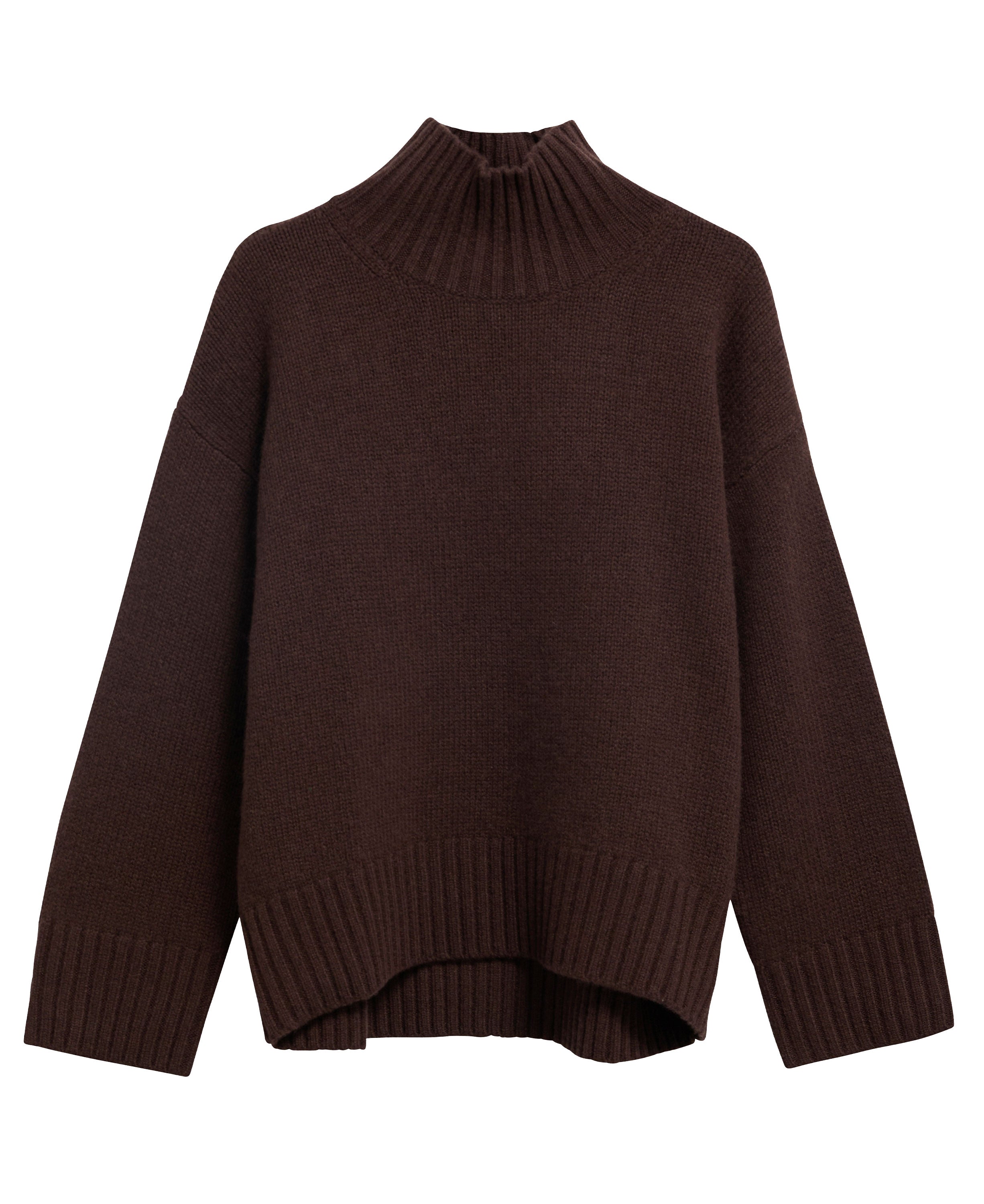 Woodhouse Cashmere Blend Funnel Neck Knitted Jumper - Rustic