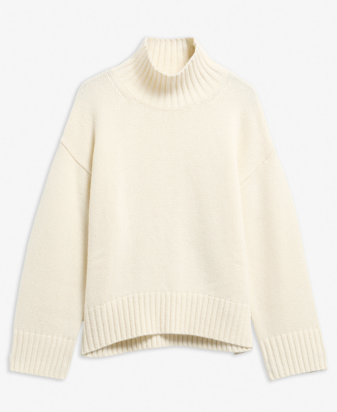 Woodhouse Cashmere Blend Funnel Neck Knitted Jumper - Ecru