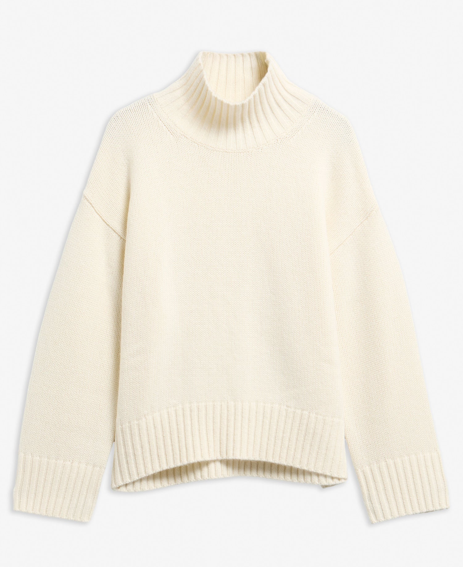 Woodhouse Cashmere Blend Funnel Neck Knitted Jumper - Ecru