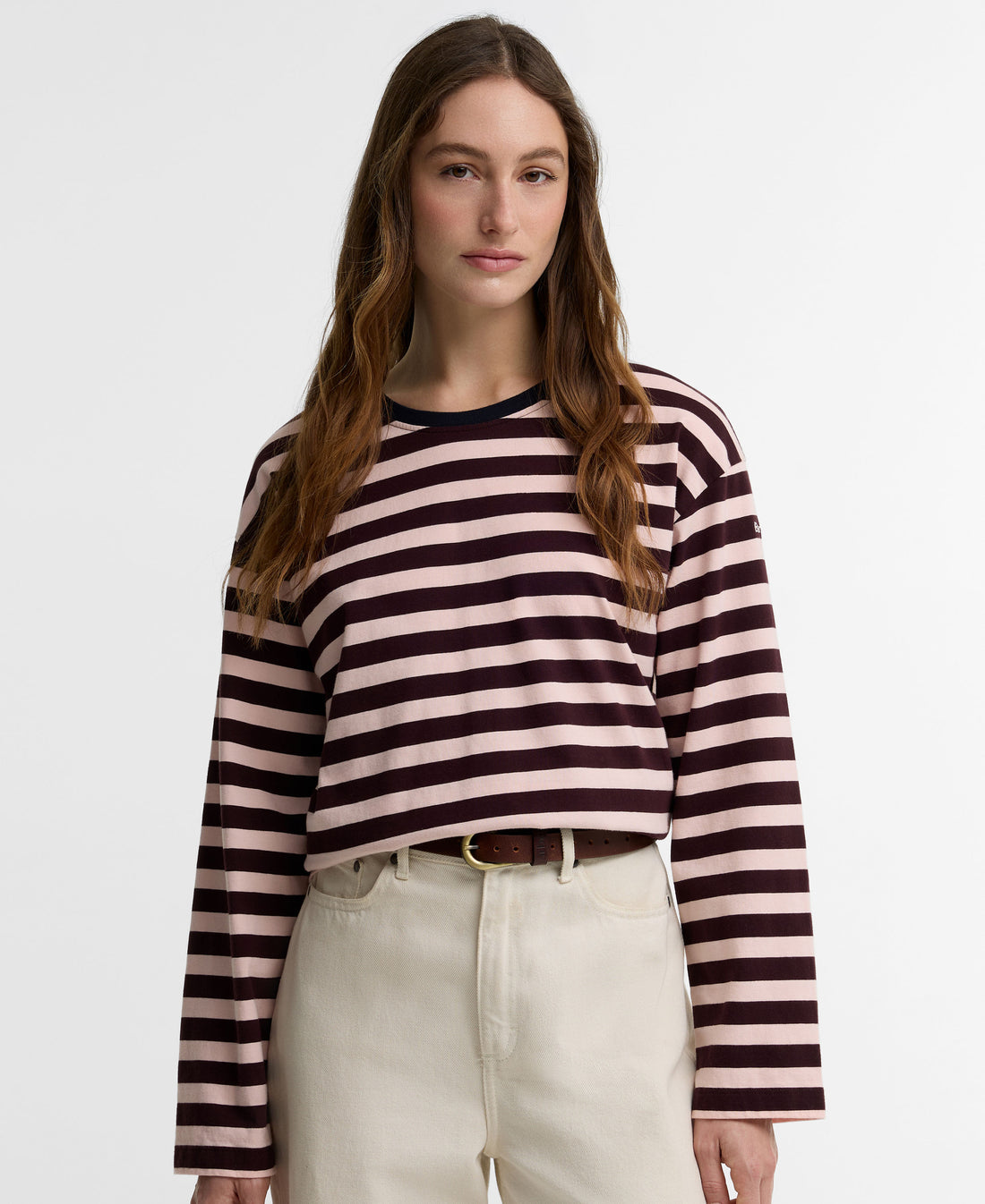 Woodhouse Striped Top - Fig/Pink Blush