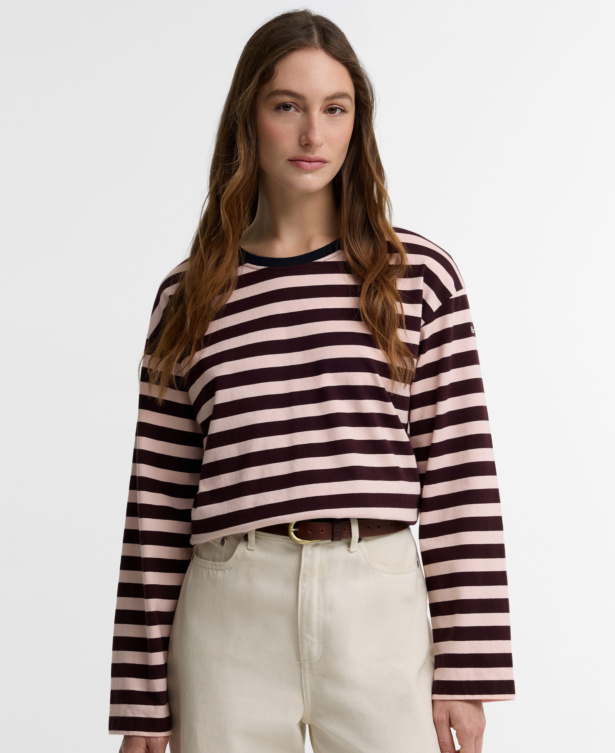 Woodhouse Striped Top - Fig/Pink Blush