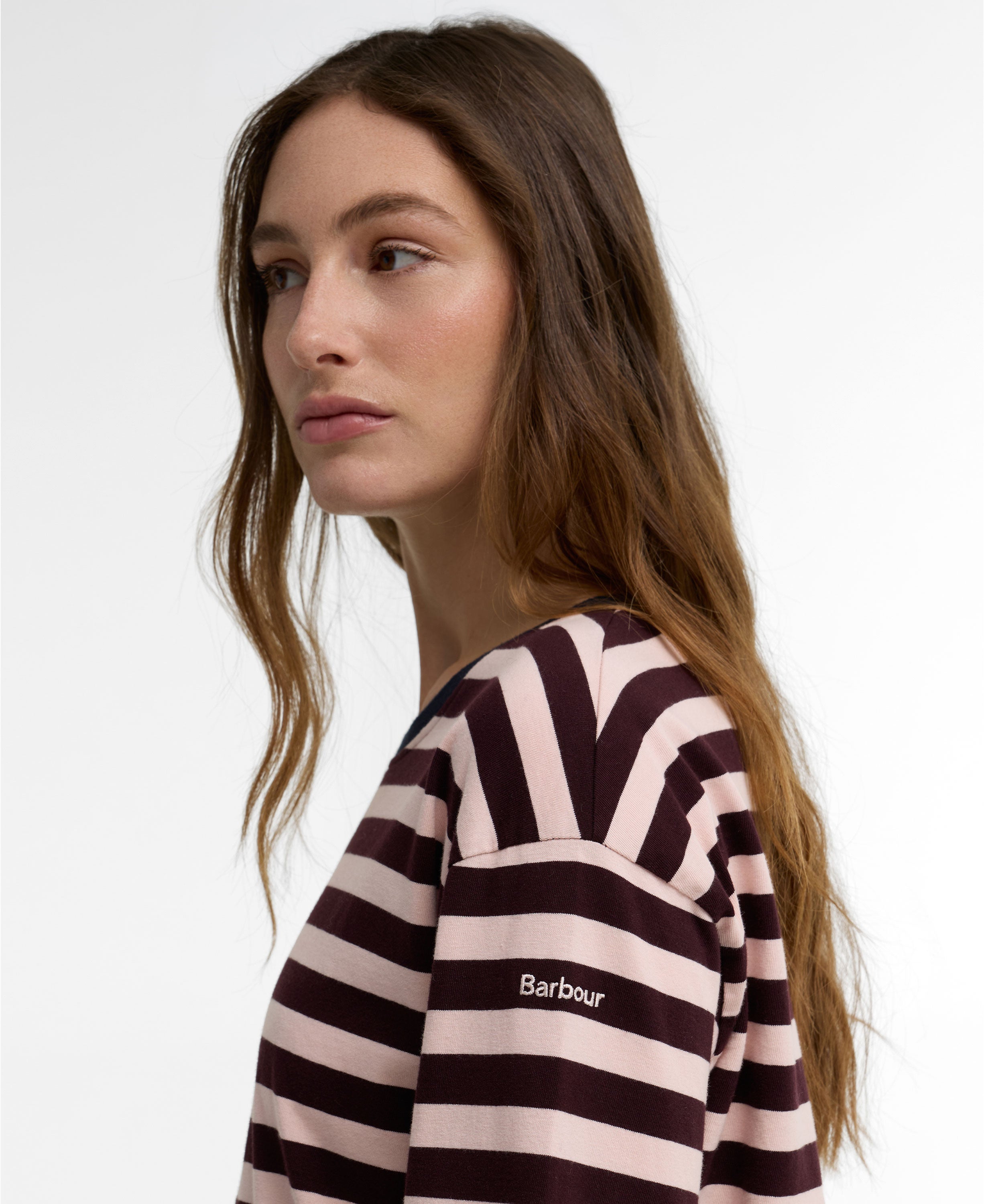 Woodhouse Striped Top - Fig/Pink Blush