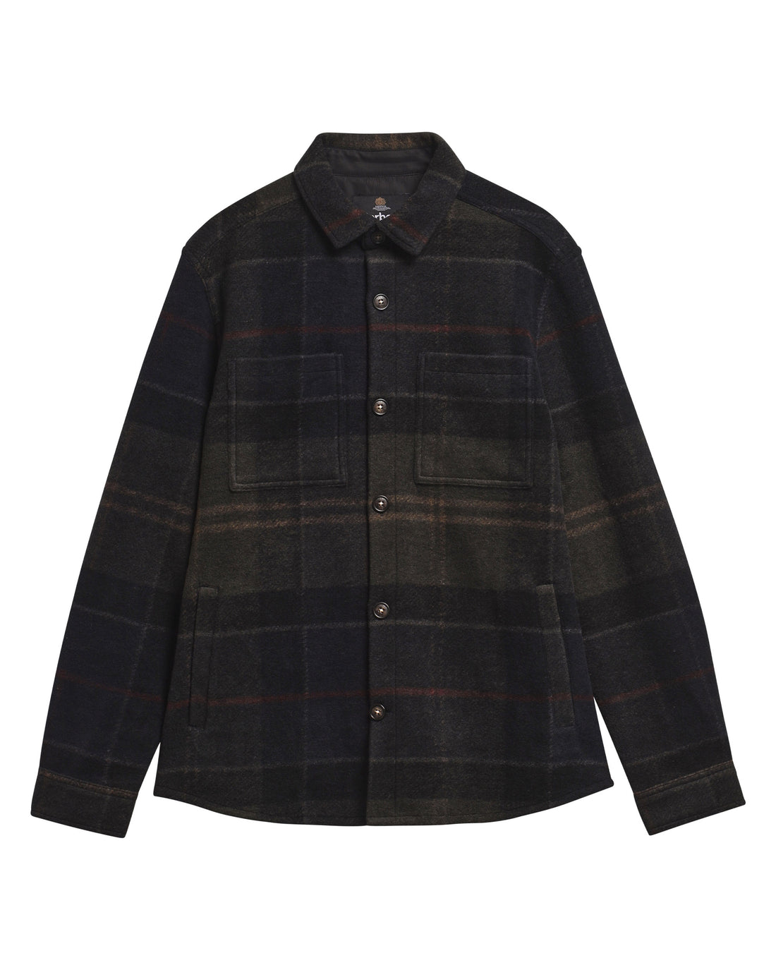 Woodlane Brushed Check Overshirt - Shadow Classic Tartan