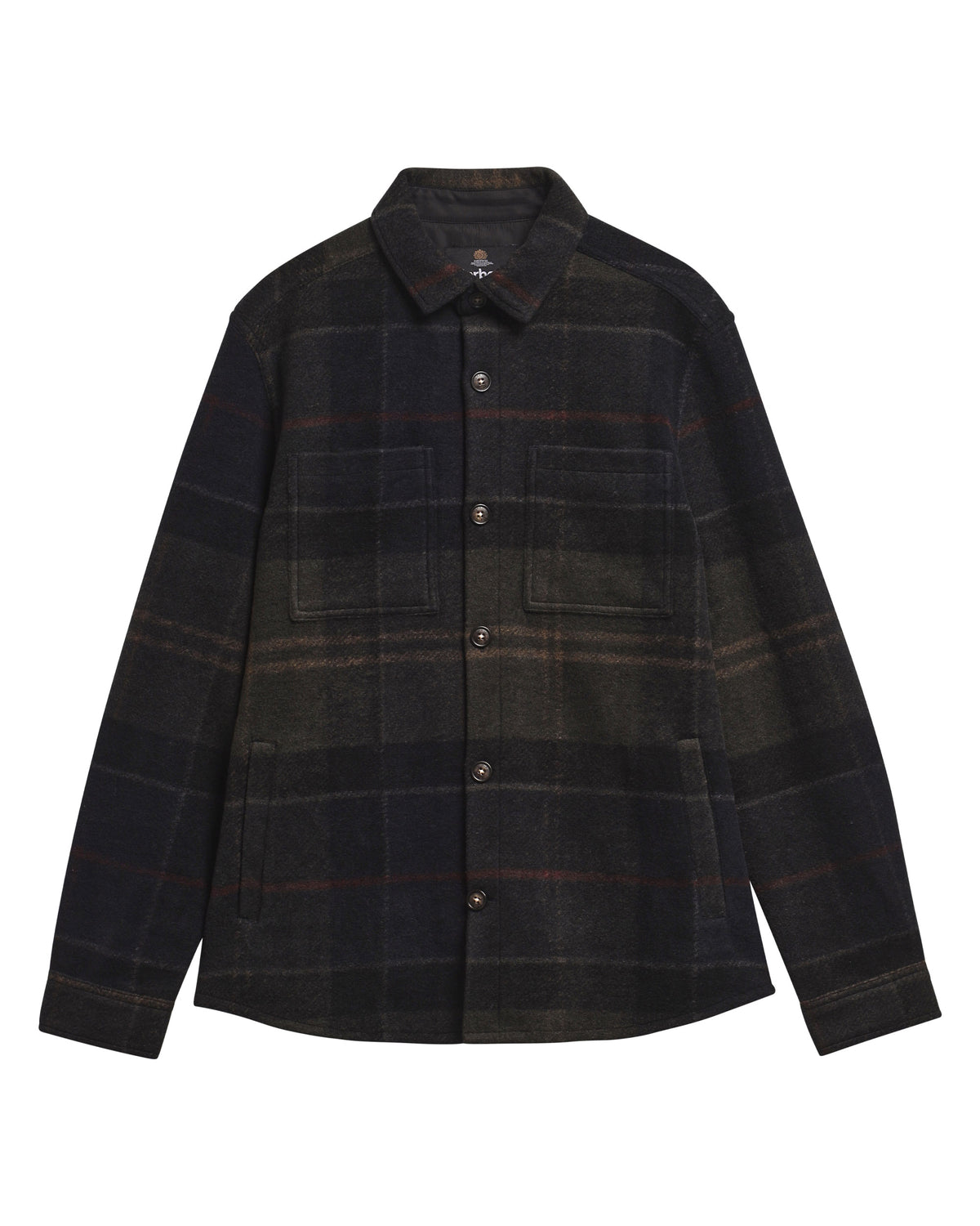 Woodlane Brushed Check Overshirt - Shadow Classic Tartan