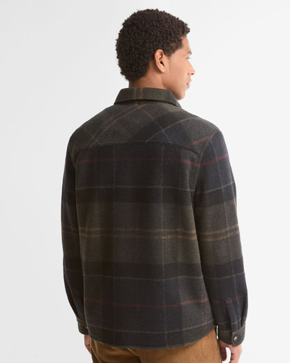 Woodlane Brushed Check Overshirt - Shadow Classic Tartan