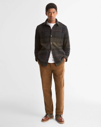 Woodlane Brushed Check Overshirt - Shadow Classic Tartan