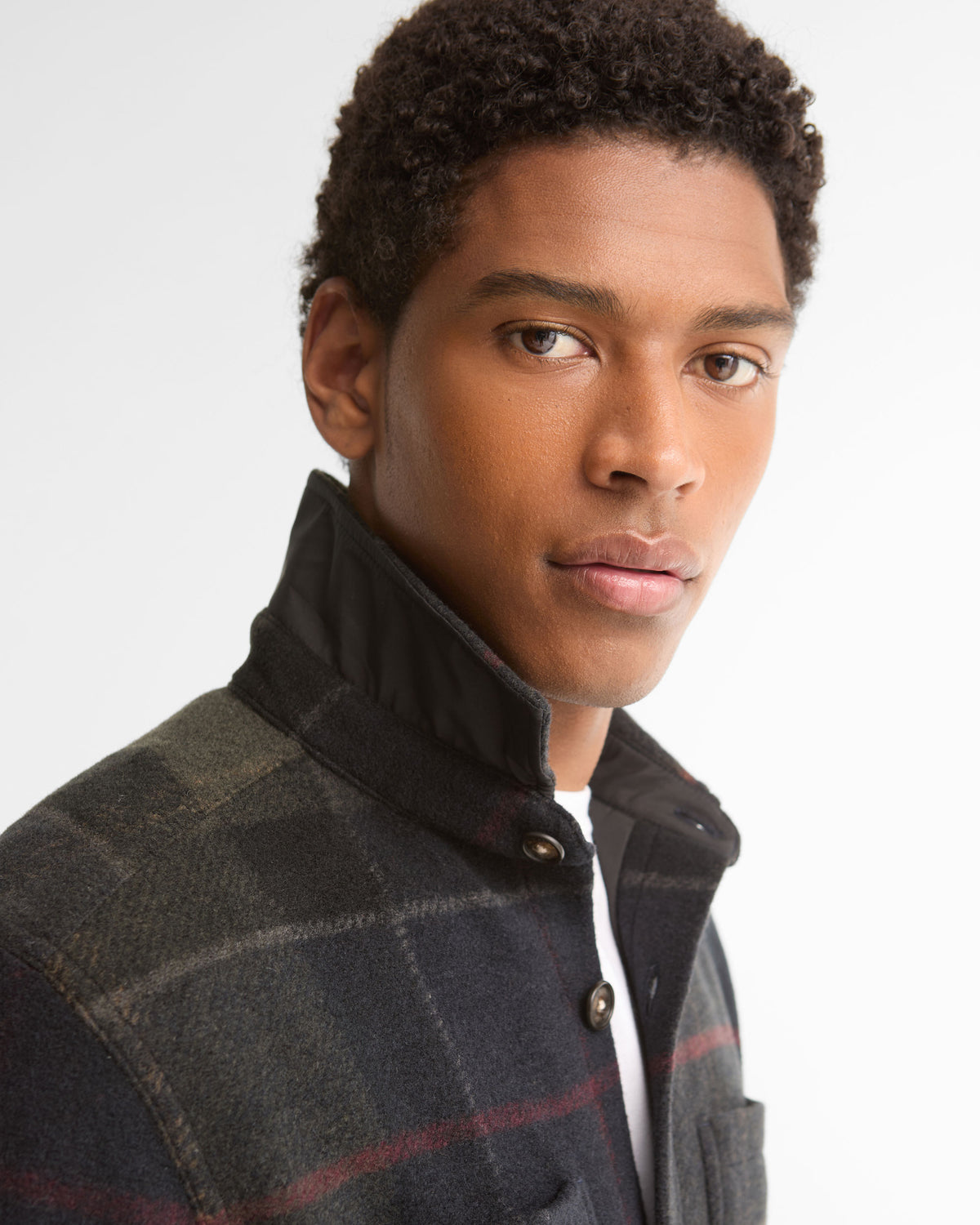Woodlane Brushed Check Overshirt - Shadow Classic Tartan