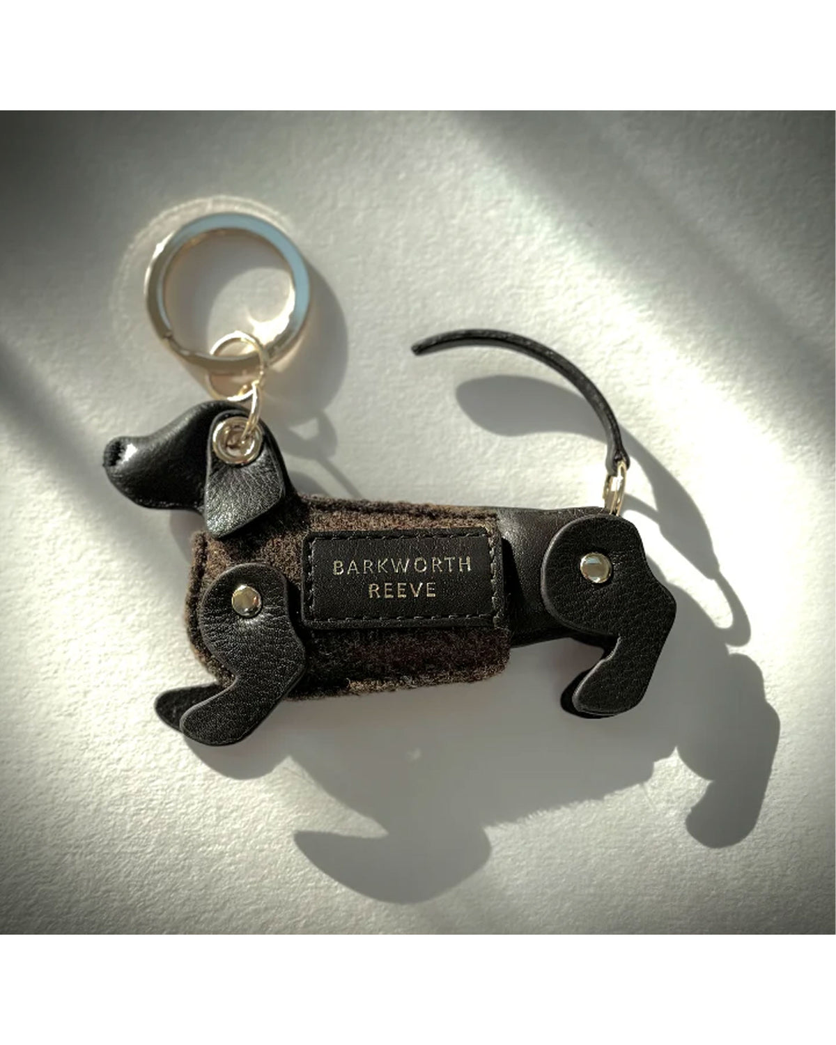 Bertie Keyring - Chocolate &amp; Tweed