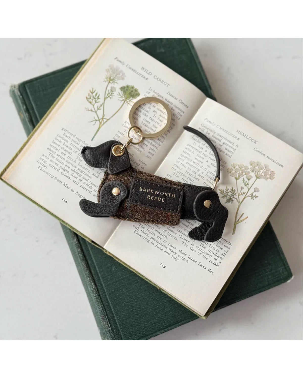 Bertie Keyring - Chocolate &amp; Tweed