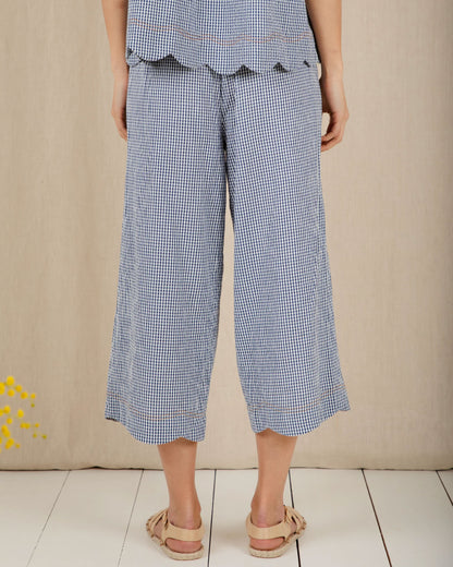 Aide Trouser - Navy Gingham