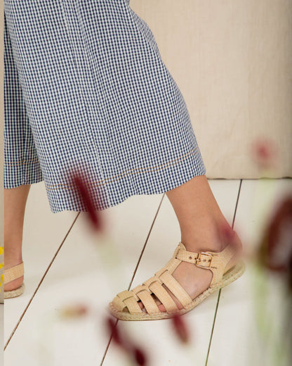 Aide Trouser - Navy Gingham