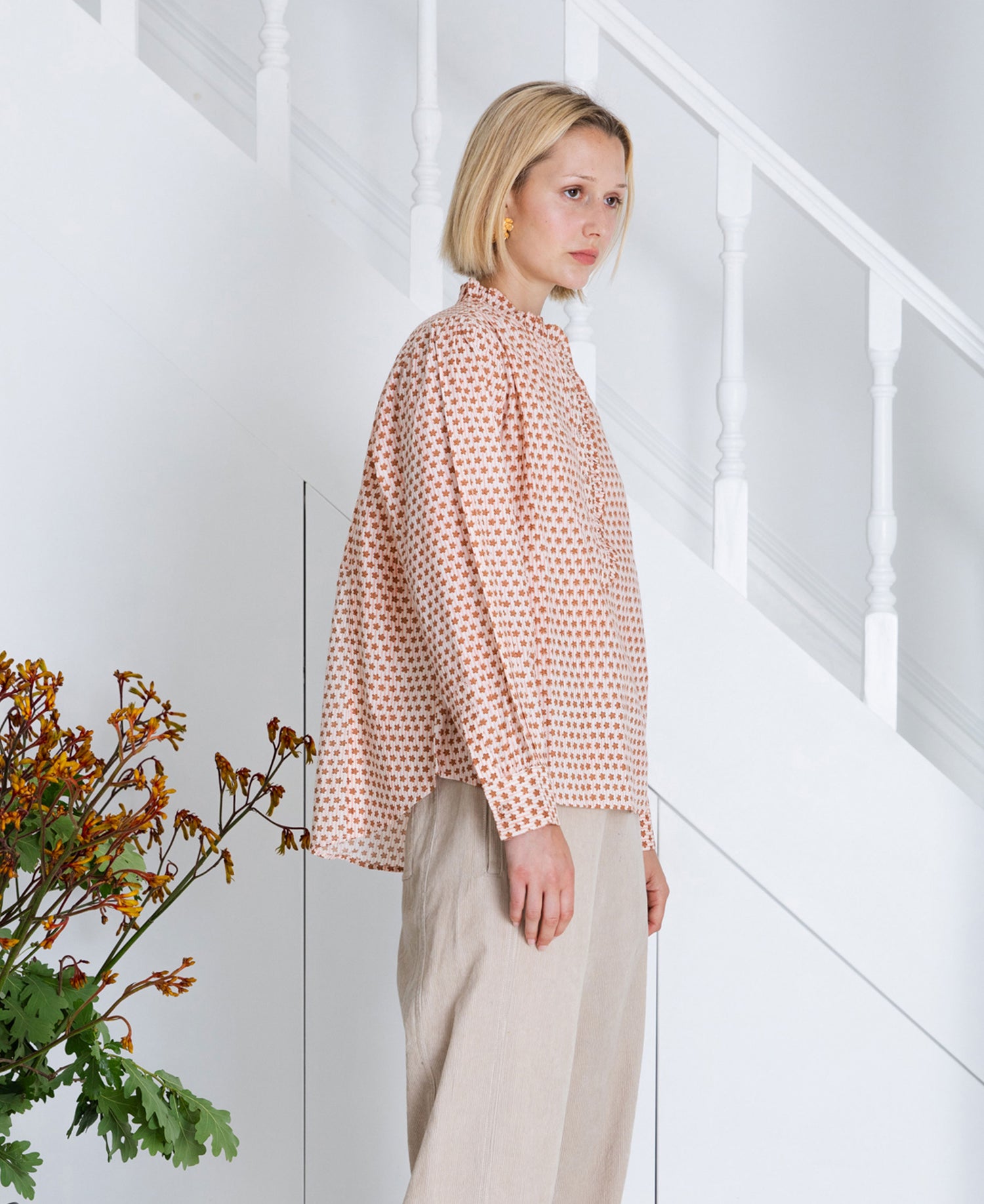 Anais Shirt - Cinnamon/Blush