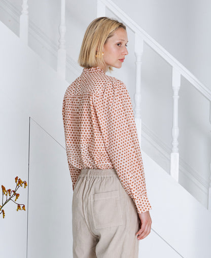 Anais Shirt - Cinnamon/Blush