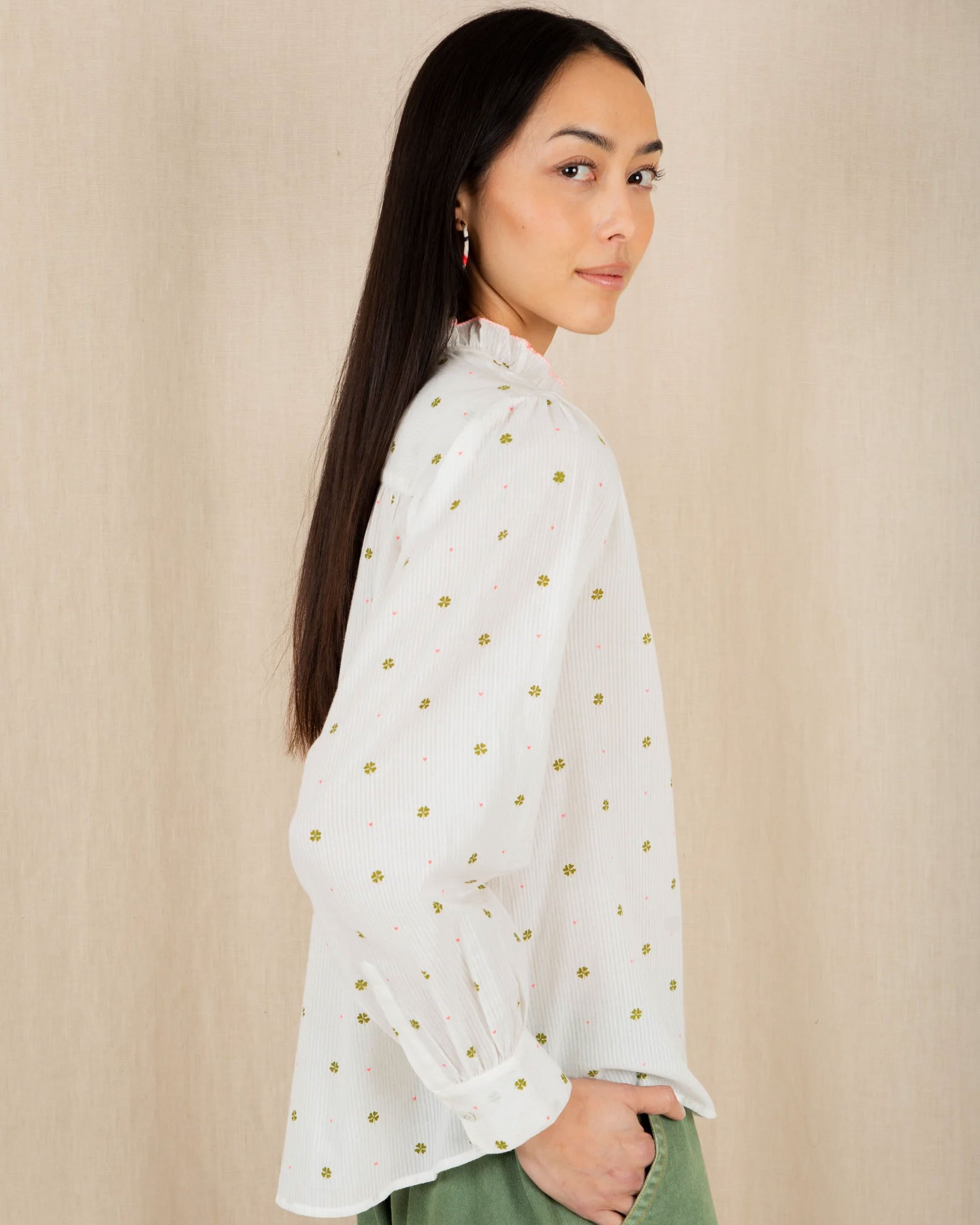 Anais Shirt - Clover Neon