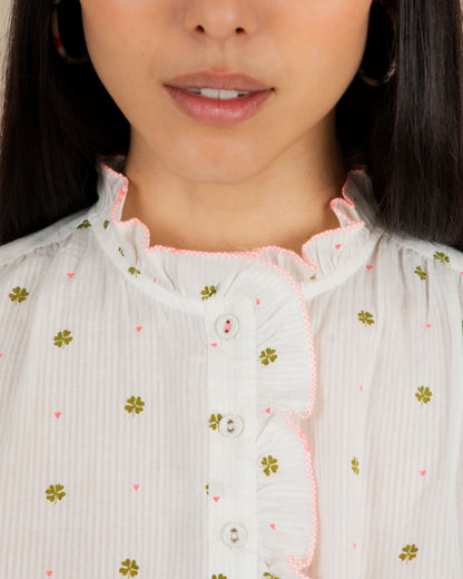 Anais Shirt - Clover Neon