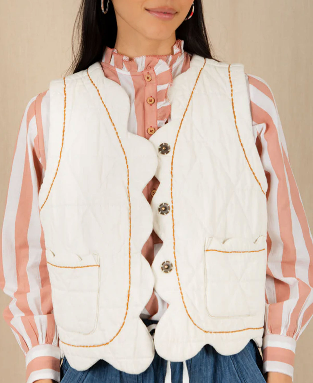 Estelle Gilet - Ecru