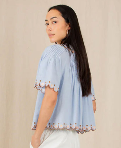 Flora Top - Blue