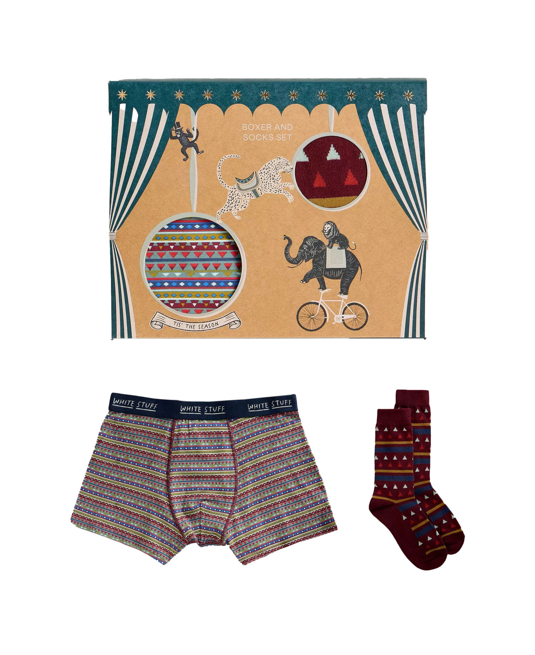 Boxers & Sock Gift Set - Dark Green