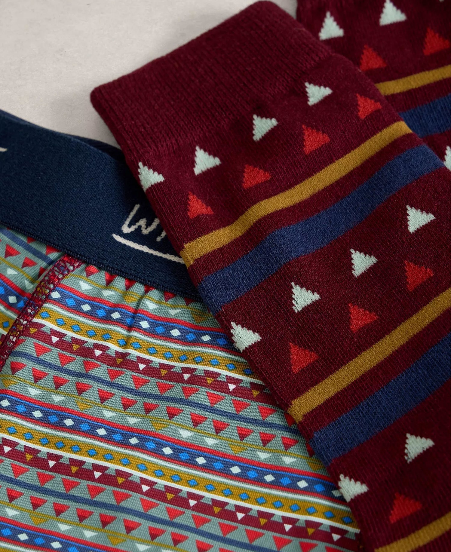 Boxers &amp; Sock Gift Set - Dark Green