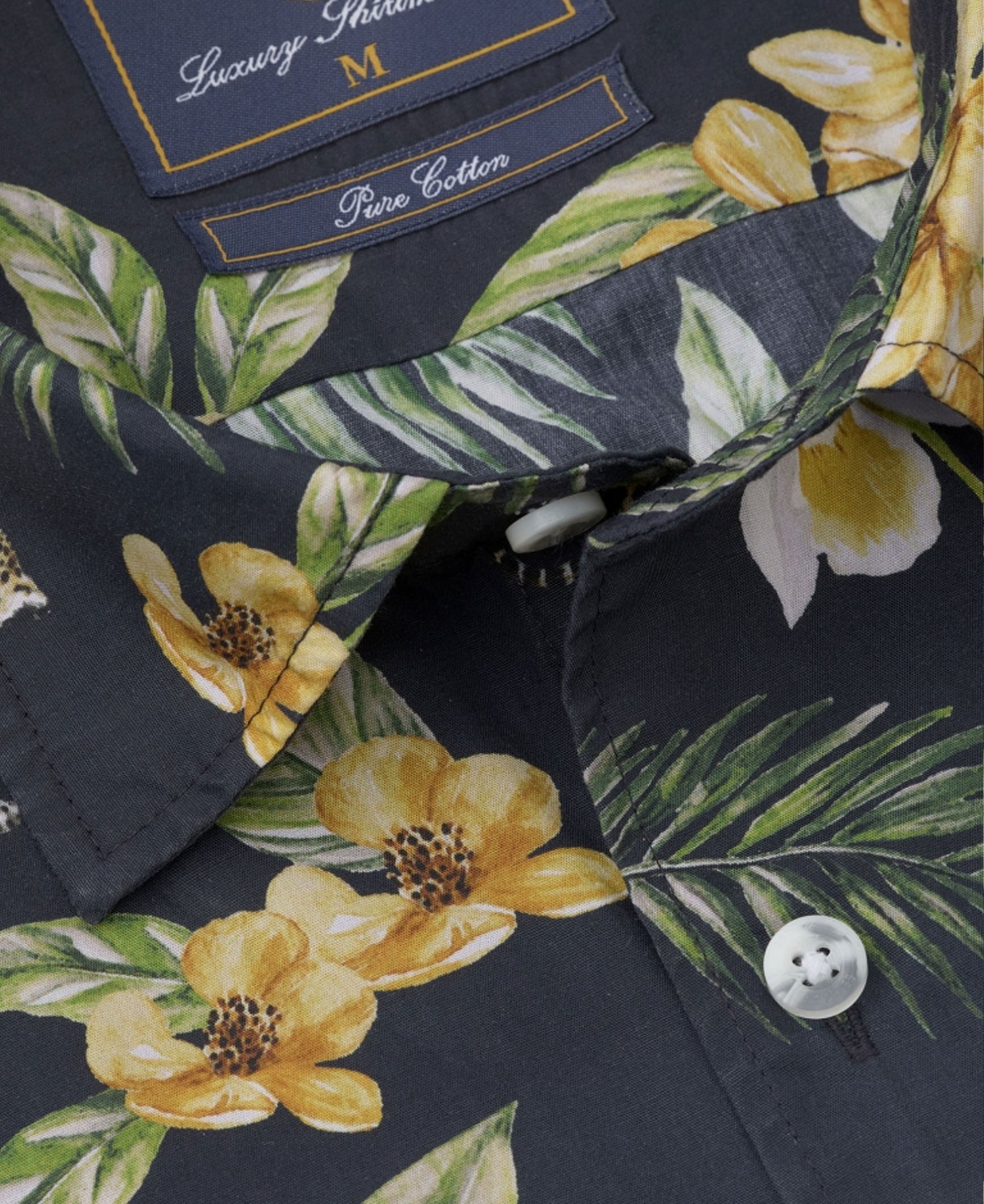 Black Leopard Short Sleeve Shirt Regular fit - Black