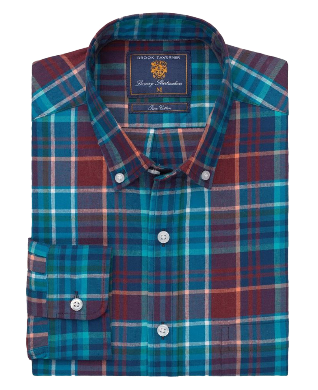 Melange Check Cotton Shirt - Teal