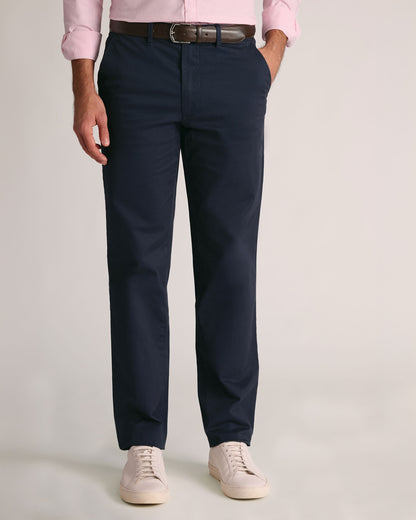 Leo Cotton Stretch Chinos - Navy