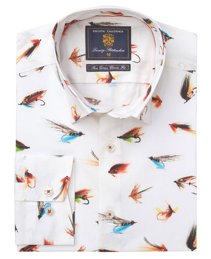 Fly Fishing Countryside Print Shirt - Multi
