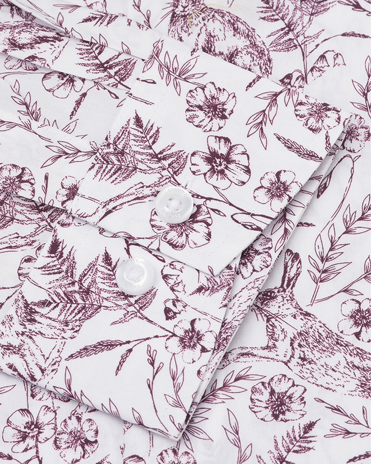 Hares &amp; Flowers Shirt - Mulberry