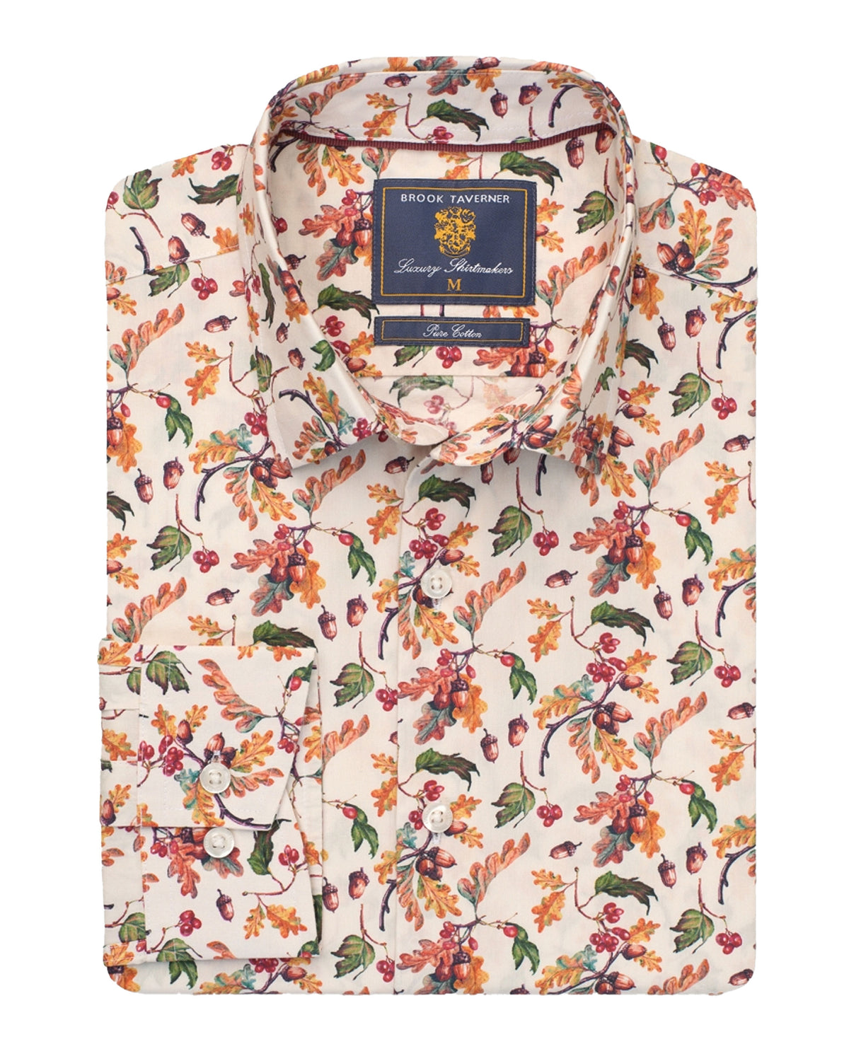 Acorn Print Cotton Shirt - Ecru