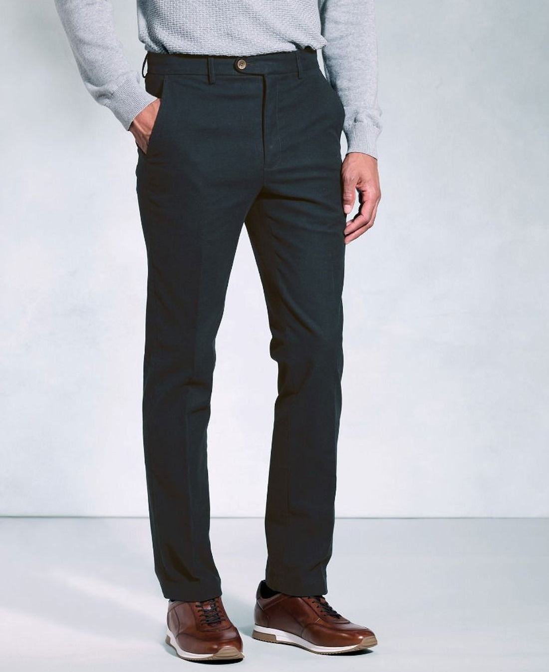Kerswell Cotton Moleskin Trouser - Navy
