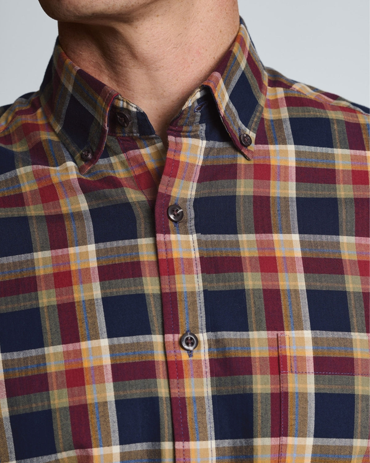 Herringbone Shirt - Navy