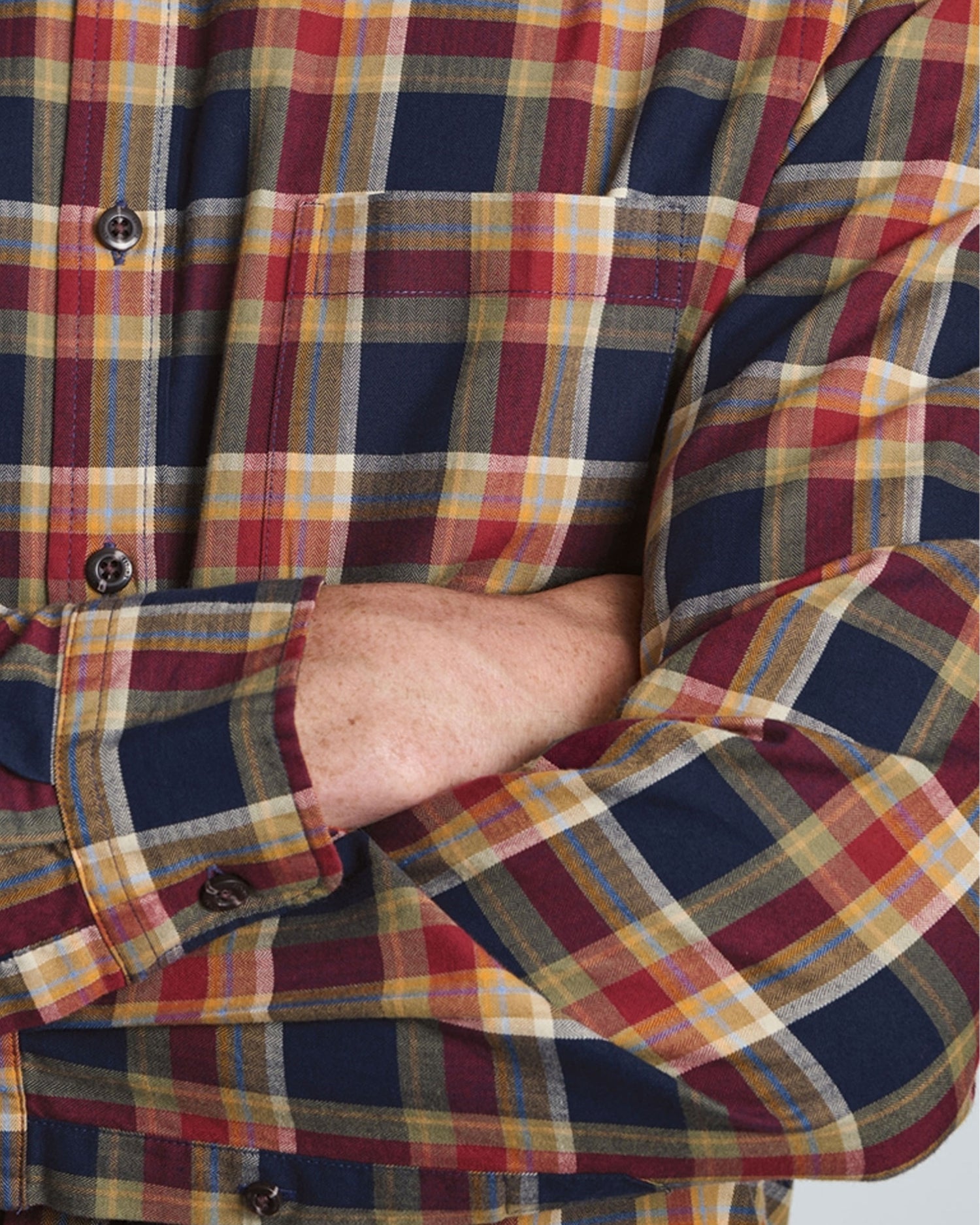 Herringbone Shirt - Navy