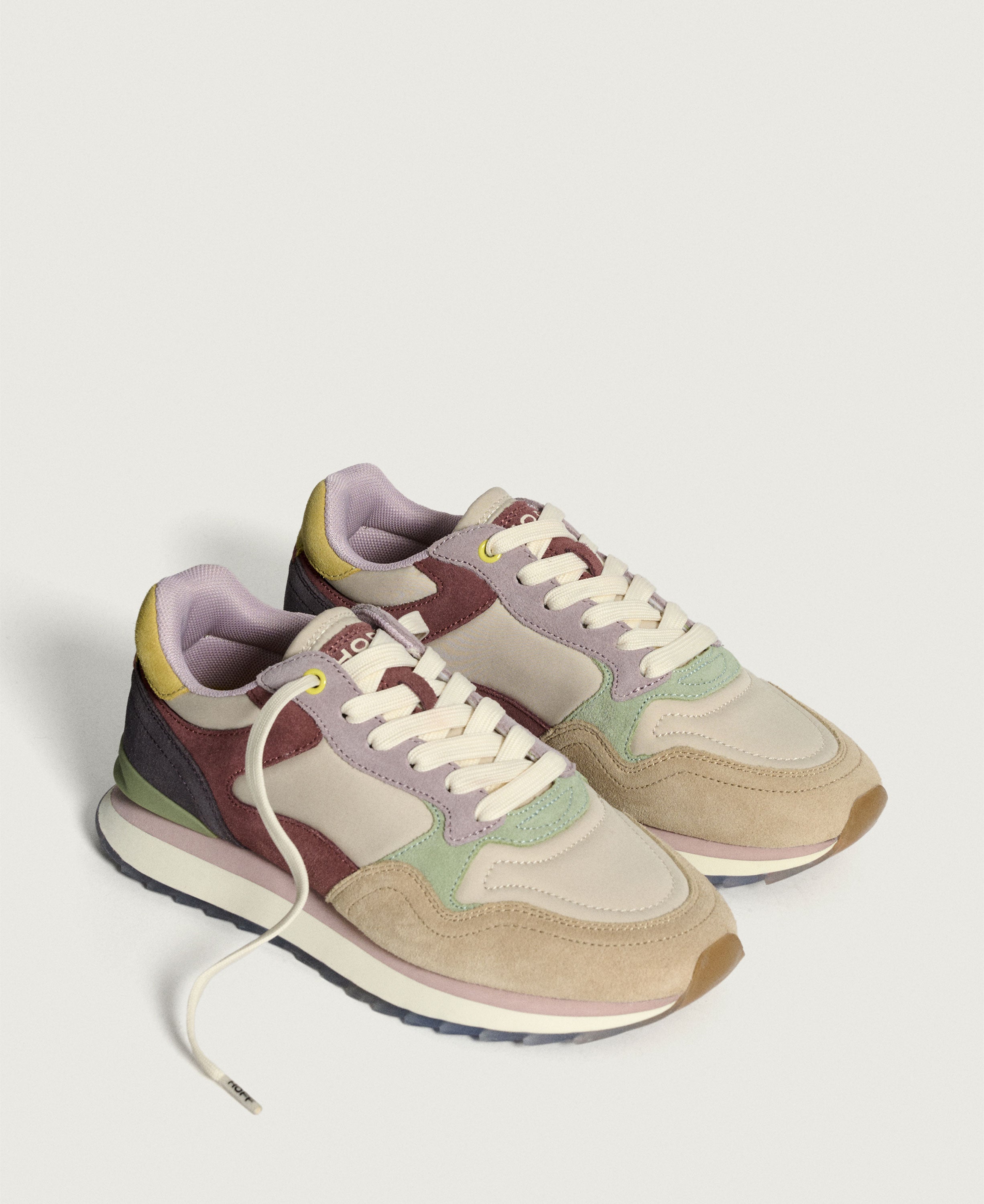 Brussels City Trainers - Cream/Pink/Blue
