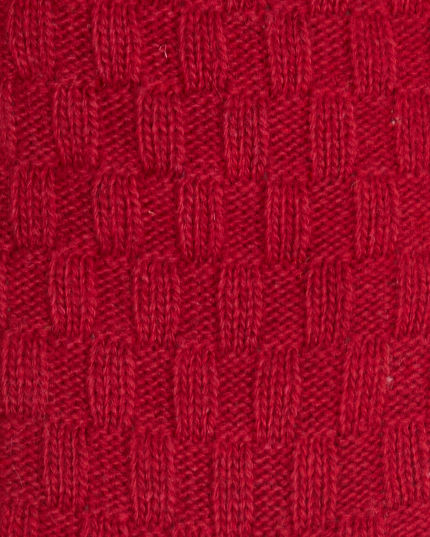 Cable Knit Lounge Socks - Red