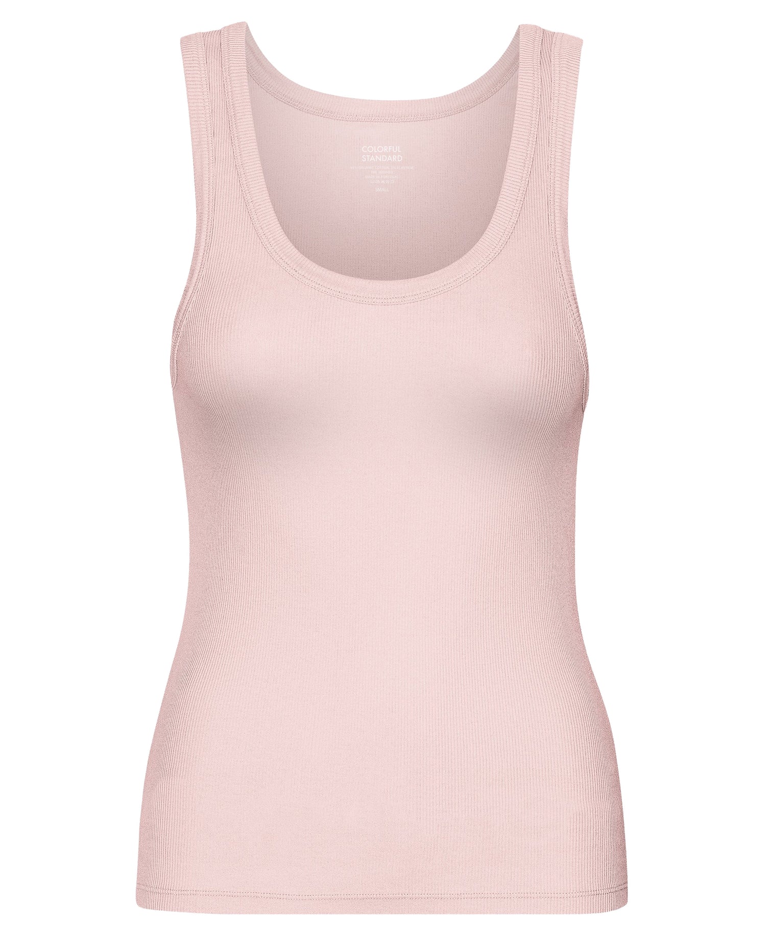 Organic Rib Tank Top - Faded Pink