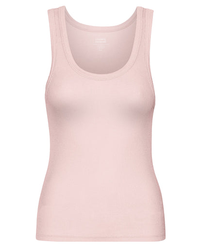 Organic Rib Tank Top - Faded Pink